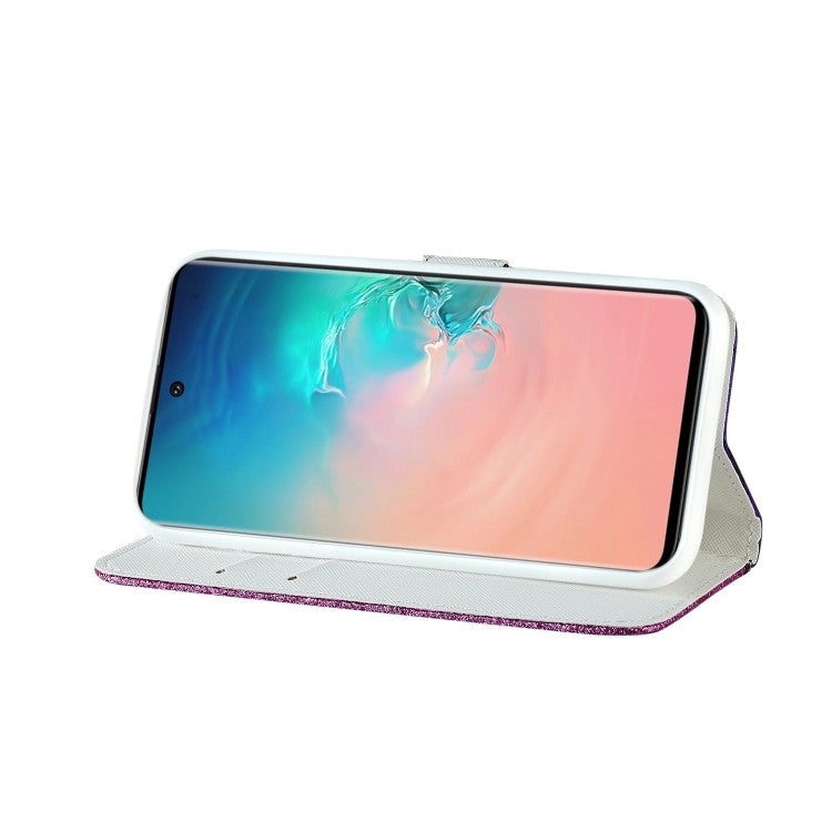 Bling Glitzer Book Wallet ID Case Hülle für Samsung Galaxy S20 Lla