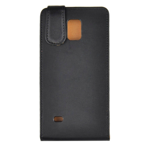 Schwarz Flip Leder Etui Tasche Note 4