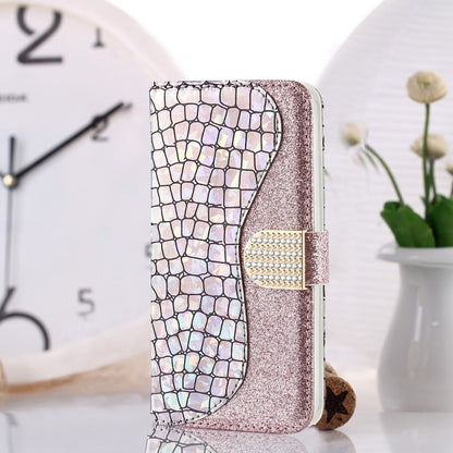 Bling Glitzer Book Wallet ID Case Hülle für Samsung Galaxy S20 Silber
