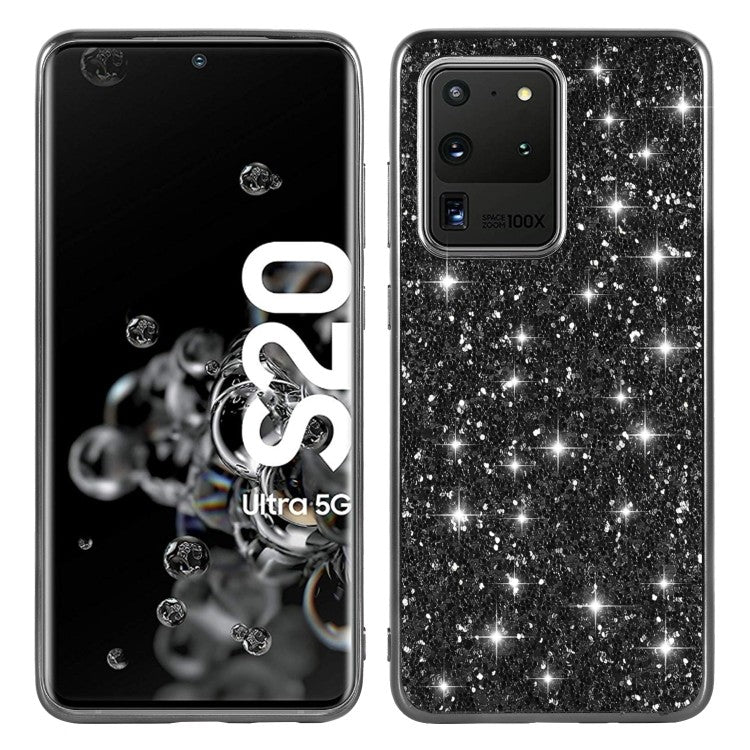 Samsung Galaxy S20 Bling Glitzer Schutzhülle Case Cover Schwarz