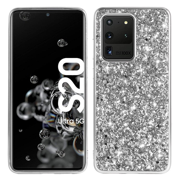 Samsung Galaxy S20 Bling Glitzer Schutzhülle Case Cover Schwarz