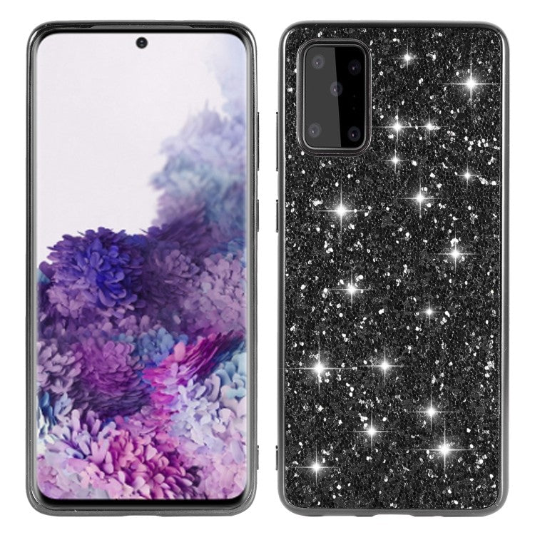 Samsung Galaxy S20 Plus Bling Glitzer Schutzhülle Case Cover Schwarz