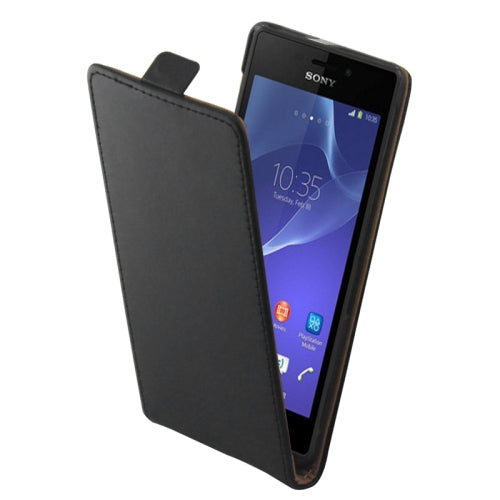 Schwarz Flip Leder Etui Tasche Xperia Z3