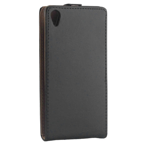 Schwarz Flip Leder Etui Tasche Xperia Z3