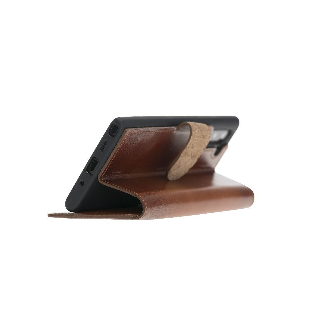 Bouletta Echt Leder Galaxy Note 10 Book Wallet Braun