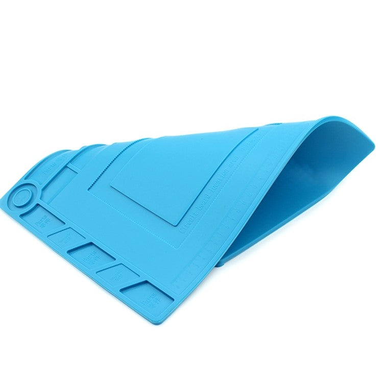 Antistatisch Magnet Silikon Reparatur Arbeitsmatte Handy Lötmatte Unterlage BLAU