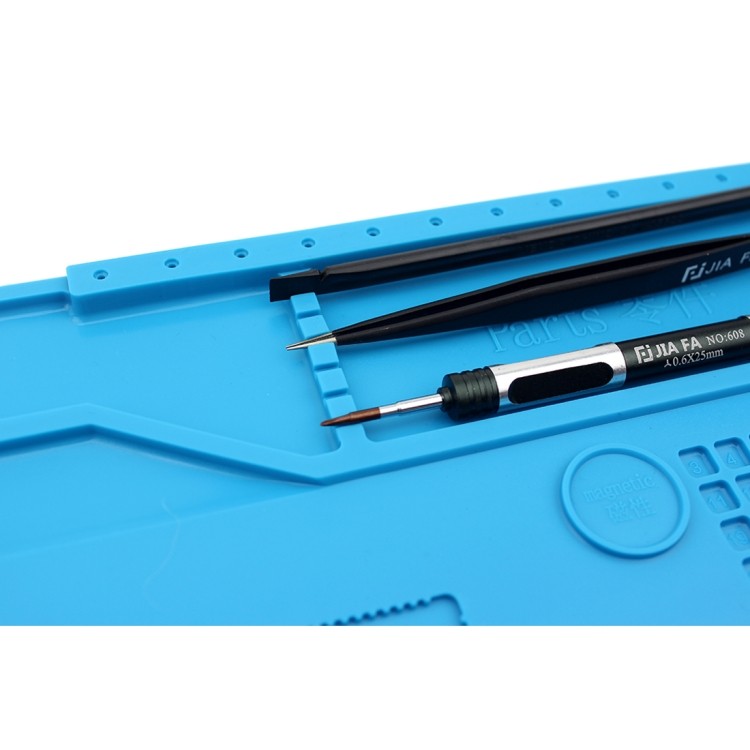 Antistatisch Magnet Silikon Reparatur Arbeitsmatte Handy Lötmatte Unterlage BLAU