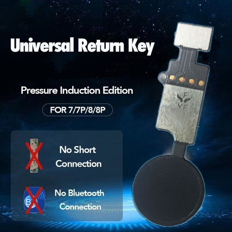 Universal Homebutton für iPhone 7/8 / SE 2020 7 Plus /8 Plus 3Gen Return Funktion Taste YF Flex Schwarz