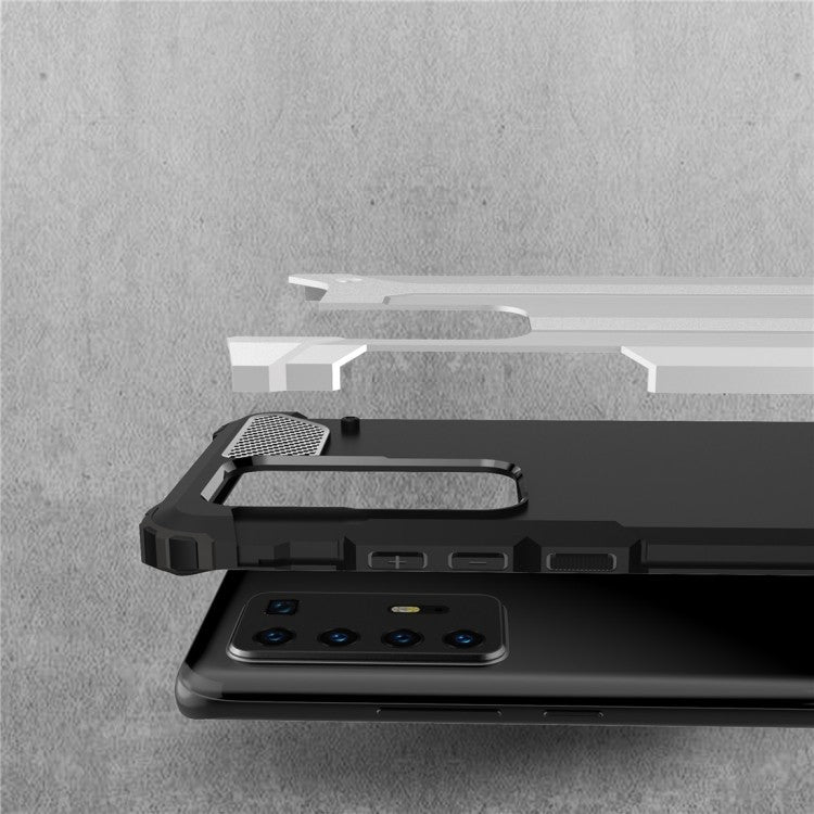Huawei P40 Pro Double Layer Shockproof Impact Armour Hard Case in Silber