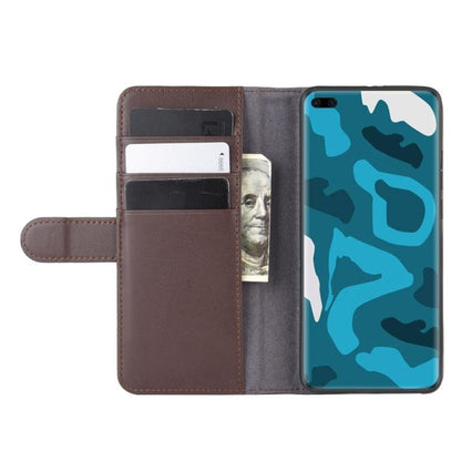 Echt Leder Kreditkarte Etui Wallet Case für Huawei P40 Pro Braun