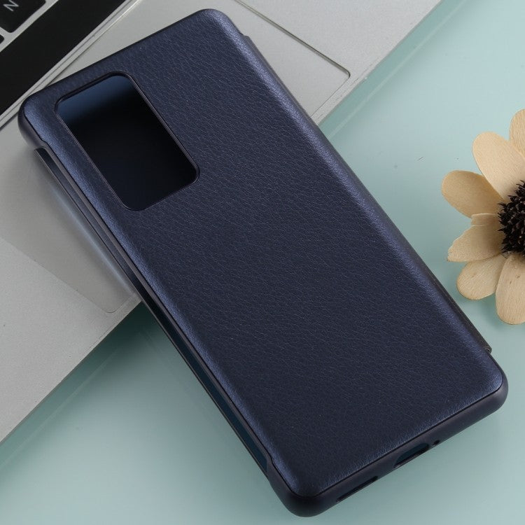 Smart Sleep / Wake Up PU Leder Flip Hülle Ultra Slim Schutzhülle für Huawei P40 Pro Blau