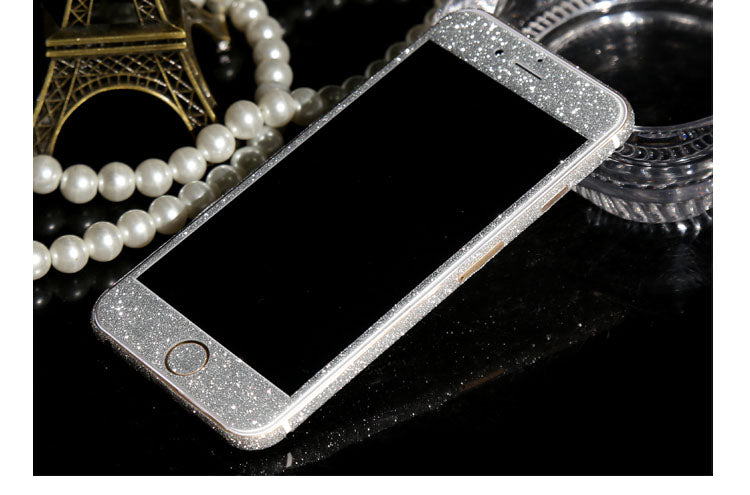 iphone 6 6s Plus Silber Bling Aufkleber Schutz-Folie Sticker