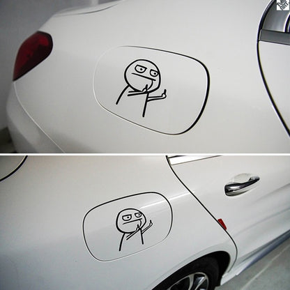 2X Aufkleber Sticker Stinkefinger Mittelfinger Fuckfinger in Weiss