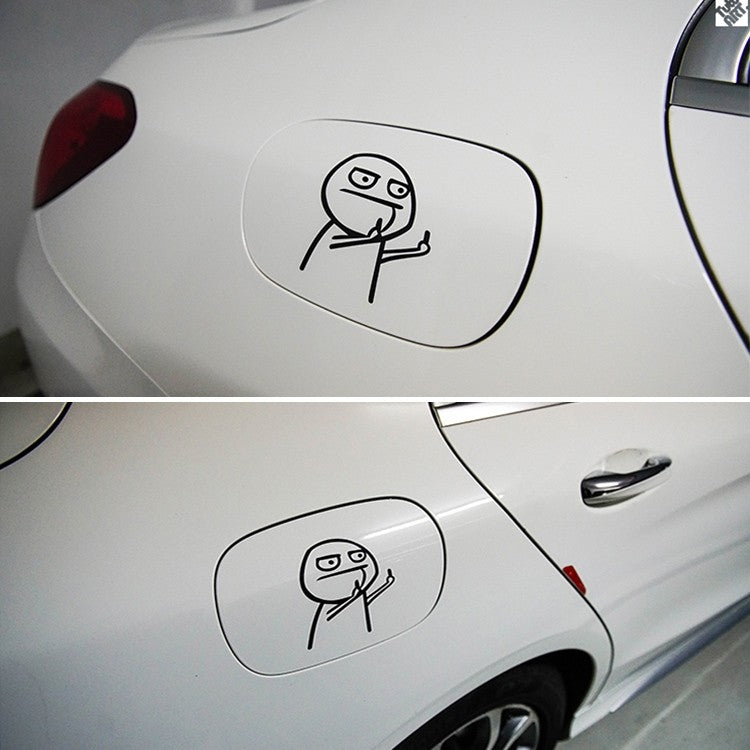 2X Aufkleber Sticker Stinkefinger Mittelfinger Fuckfinger in Weiss