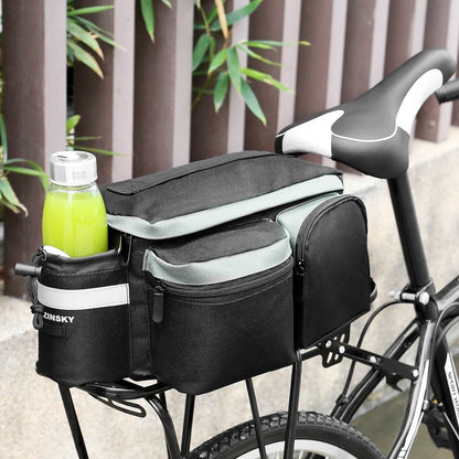Fahrradtasche Gepäcktasche Gepäckträger Tasche mit Schulterriemen 6L schwarz