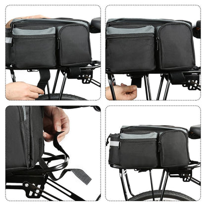 Fahrradtasche Gepäcktasche Gepäckträger Tasche mit Schulterriemen 6L schwarz