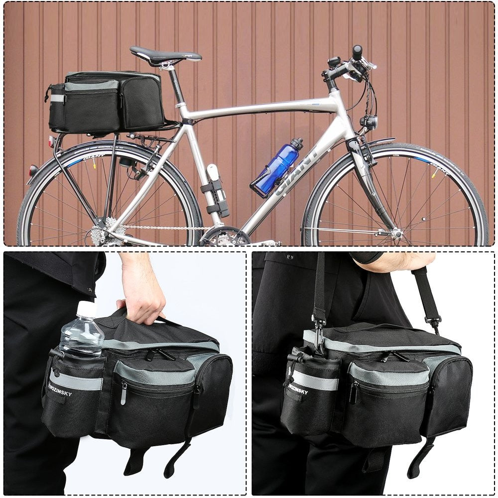 Fahrradtasche Gepäcktasche Gepäckträger Tasche mit Schulterriemen 6L schwarz