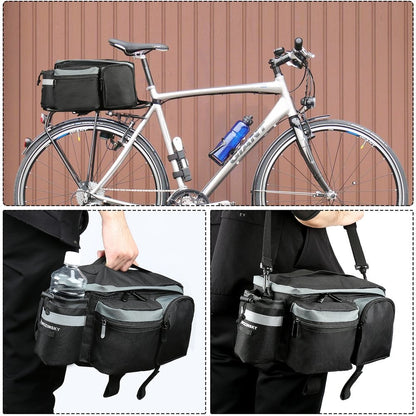 Fahrradtasche Gepäcktasche Gepäckträger Tasche mit Schulterriemen 6L schwarz