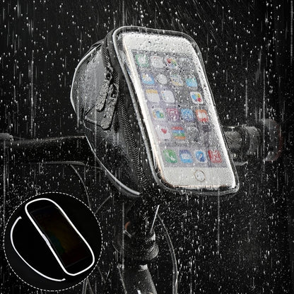 Fahrradtasche, Rahmentasche,Handyhalterung für Smartphones max 6,5 Zoll 0,9L schwarz