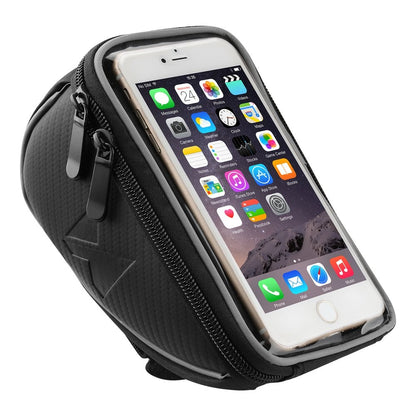 Fahrradtasche, Rahmentasche,Handyhalterung für Smartphones max 6,5 Zoll 0,9L schwarz