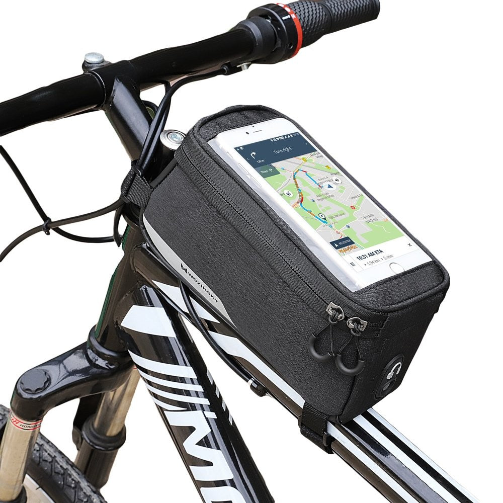 Fahrradtasche Rahmentasche Handyhalterung für Smartphone max 6,5 Zoll 1L schwarz