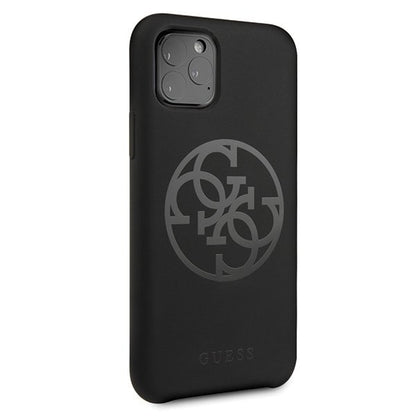 Guess - 4G Silicon Collection Print Logo Case - Apple iPhone 11 Pro - Schwarz - Hard Cover - Schutzhülle