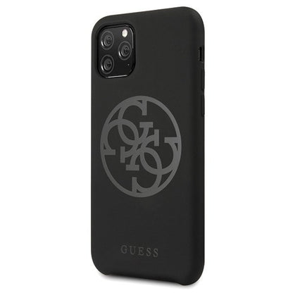 Guess - 4G Silicon Collection Print Logo Case - Apple iPhone 11 Pro - Schwarz - Hard Cover - Schutzhülle