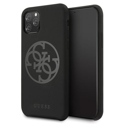 Guess - 4G Silicon Collection Print Logo Case - Apple iPhone 11 Pro - Schwarz - Hard Cover - Schutzhülle