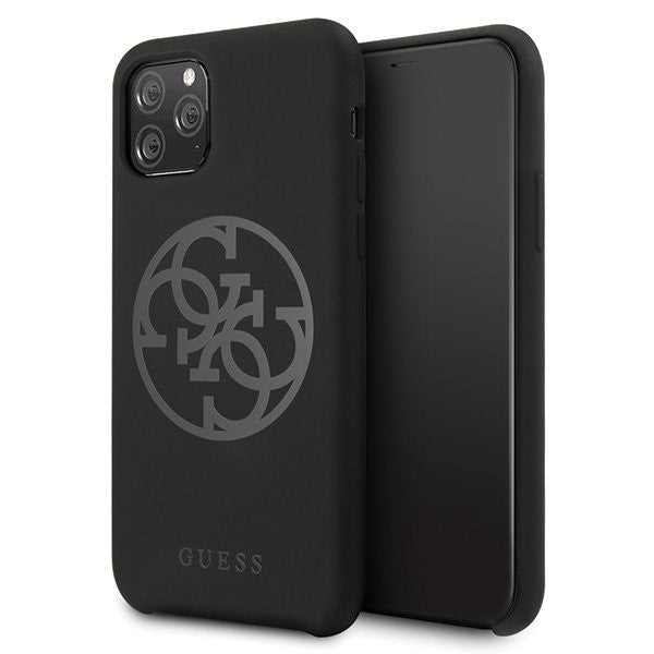 Guess - 4G Silicon Collection Print Logo Case - Apple iPhone 11 Pro - Schwarz - Hard Cover - Schutzhülle