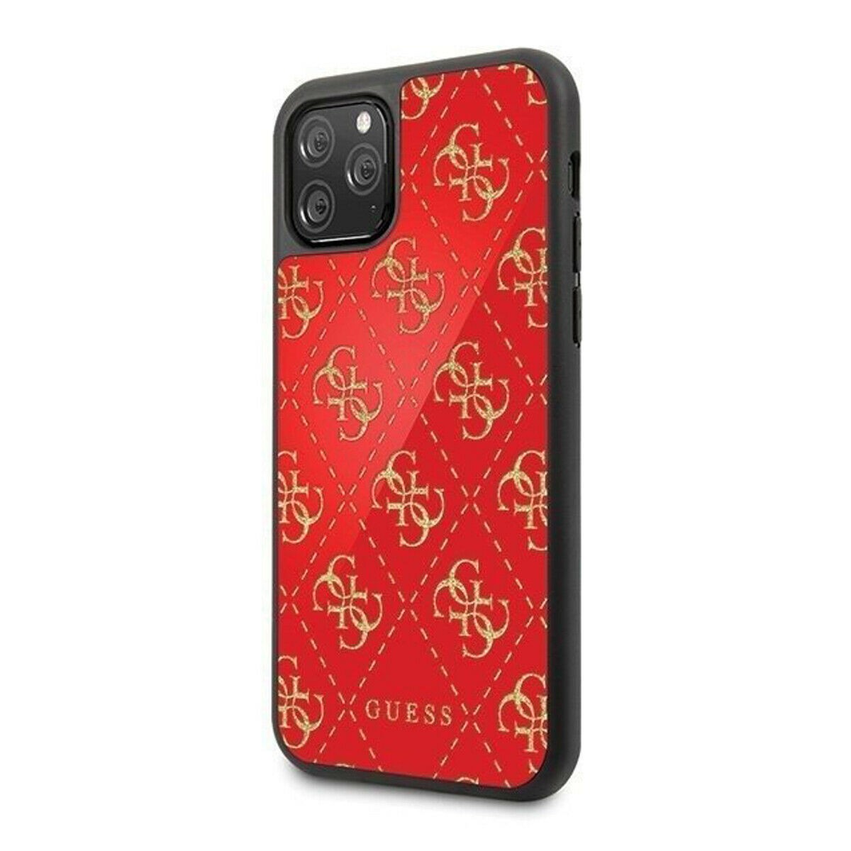 iPhone 11 Pro Handyhülle -Guess 4G Double Layer Glitter case -Rot
