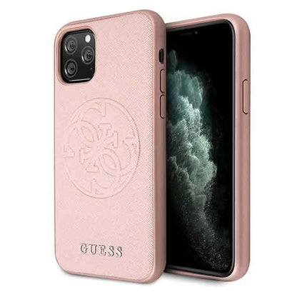 Guess Hard Case  Saffiano 4G Circle Logo für Iphone 11 Pro Pink