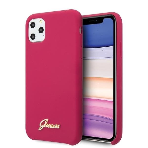 Guess Hard Case Silikon Vintage Pink für Iphone 11 Pro Max