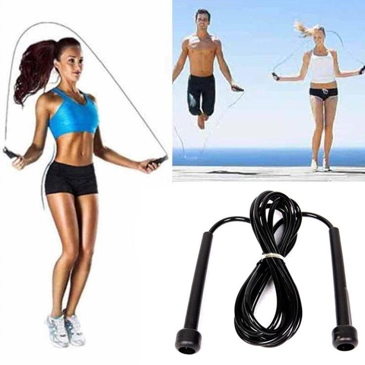 Speed Rope Springseil Fitness  Training Seil Hüpfseil  275cm   Schwarz