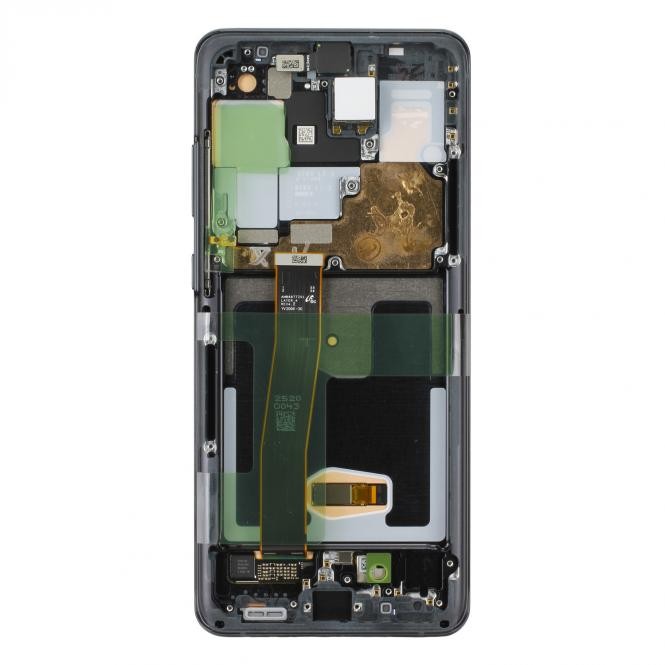 Samsung Galaxy S20 Ultra G988F / S20 Ultra 5G G988B LCD Display mit Rahmen Cosmic Black (Schwarz)