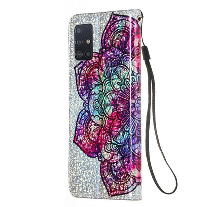 Bling Handy Hülle Samsung Galaxy A51 Book Case Wallet Schutzhülle Tasche Slim Flip Cover Etui Schwarz