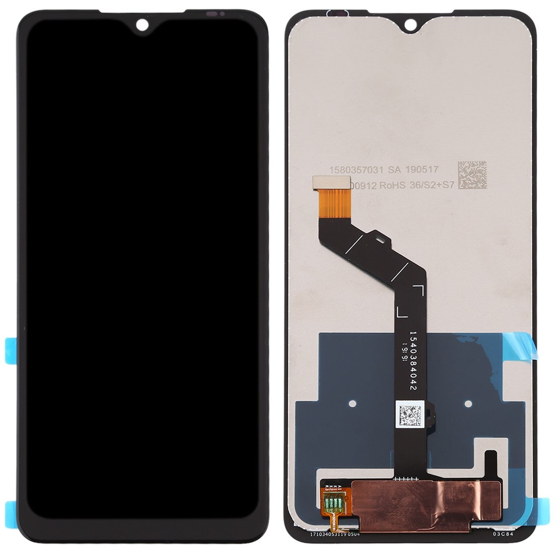 Nokia 7.2 Ersatzdisplay LCD + Digitizer Front (OEM) - Schwarz