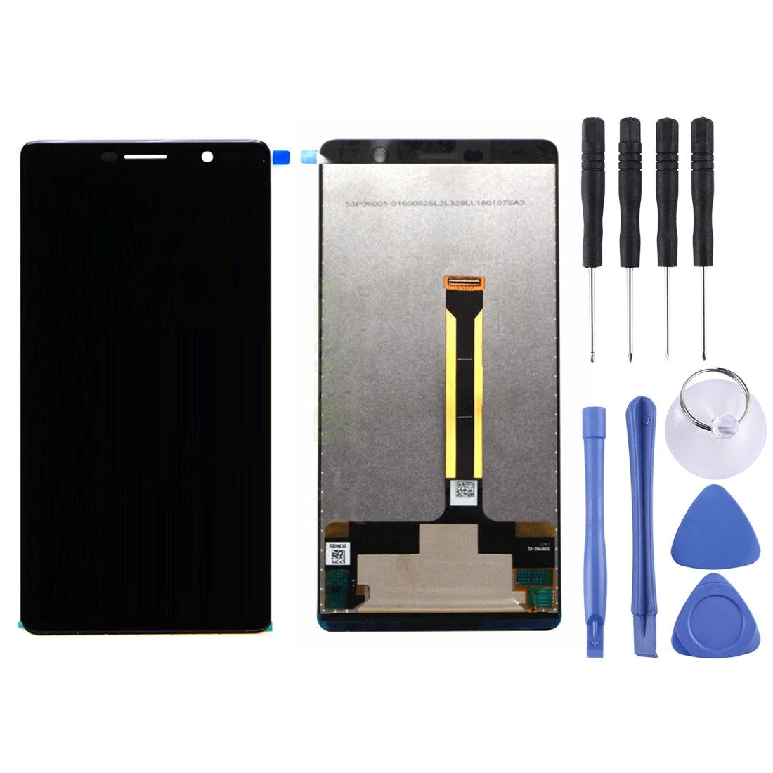 Nokia 7 Plus Ersatzdisplay LCD + Digitizer Front (OEM) - Schwarz