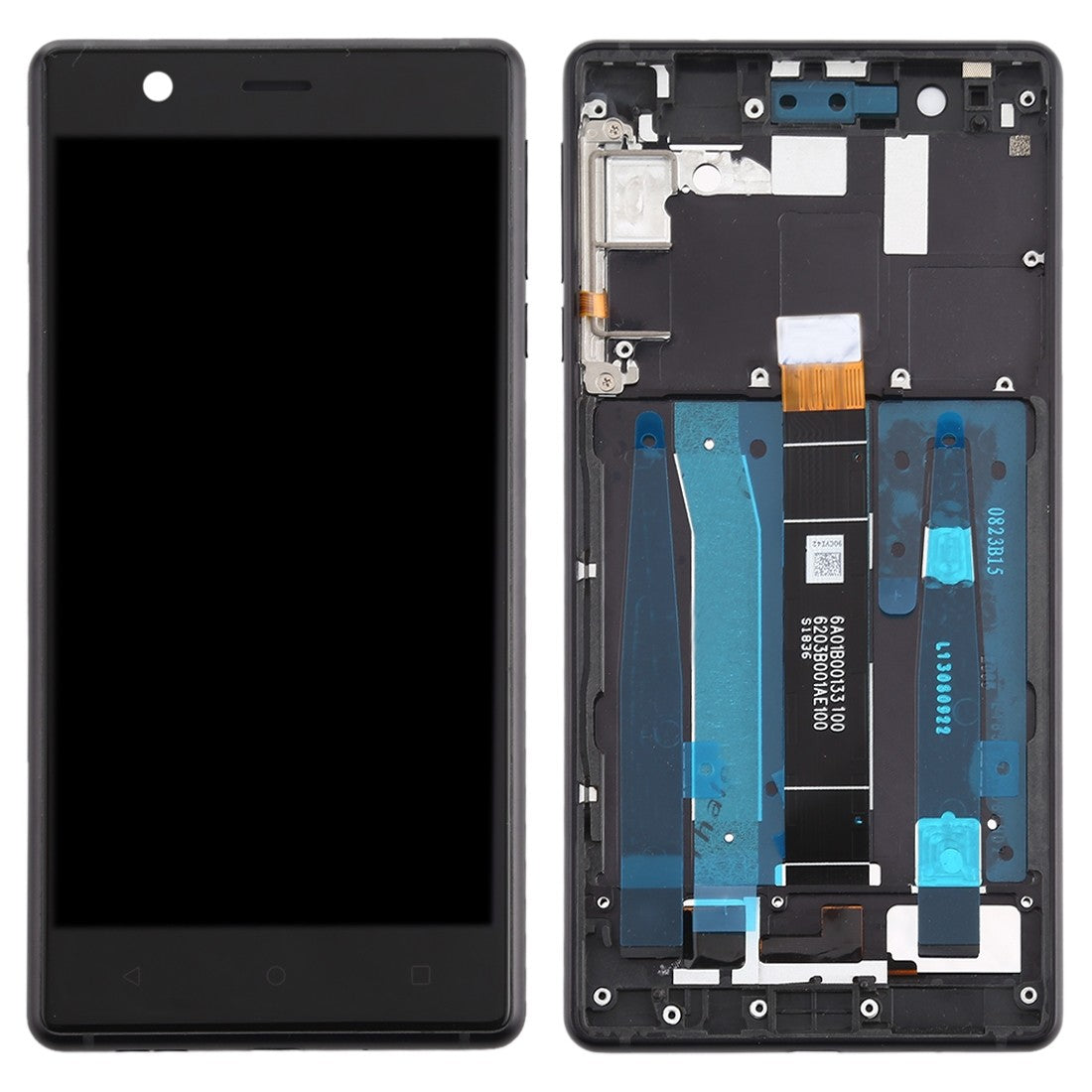 Nokia 3 Ersatzdisplay LCD + Digitizer Front (OEM) - Schwarz