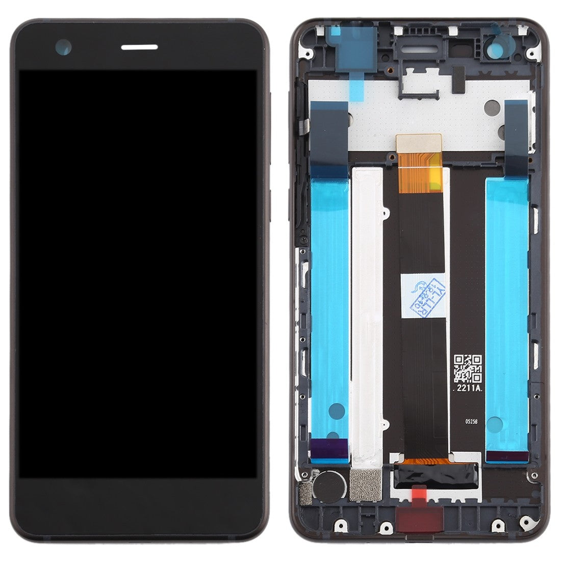 Nokia 2 Ersatzdisplay LCD + Digitizer Front (OEM) - Schwarz