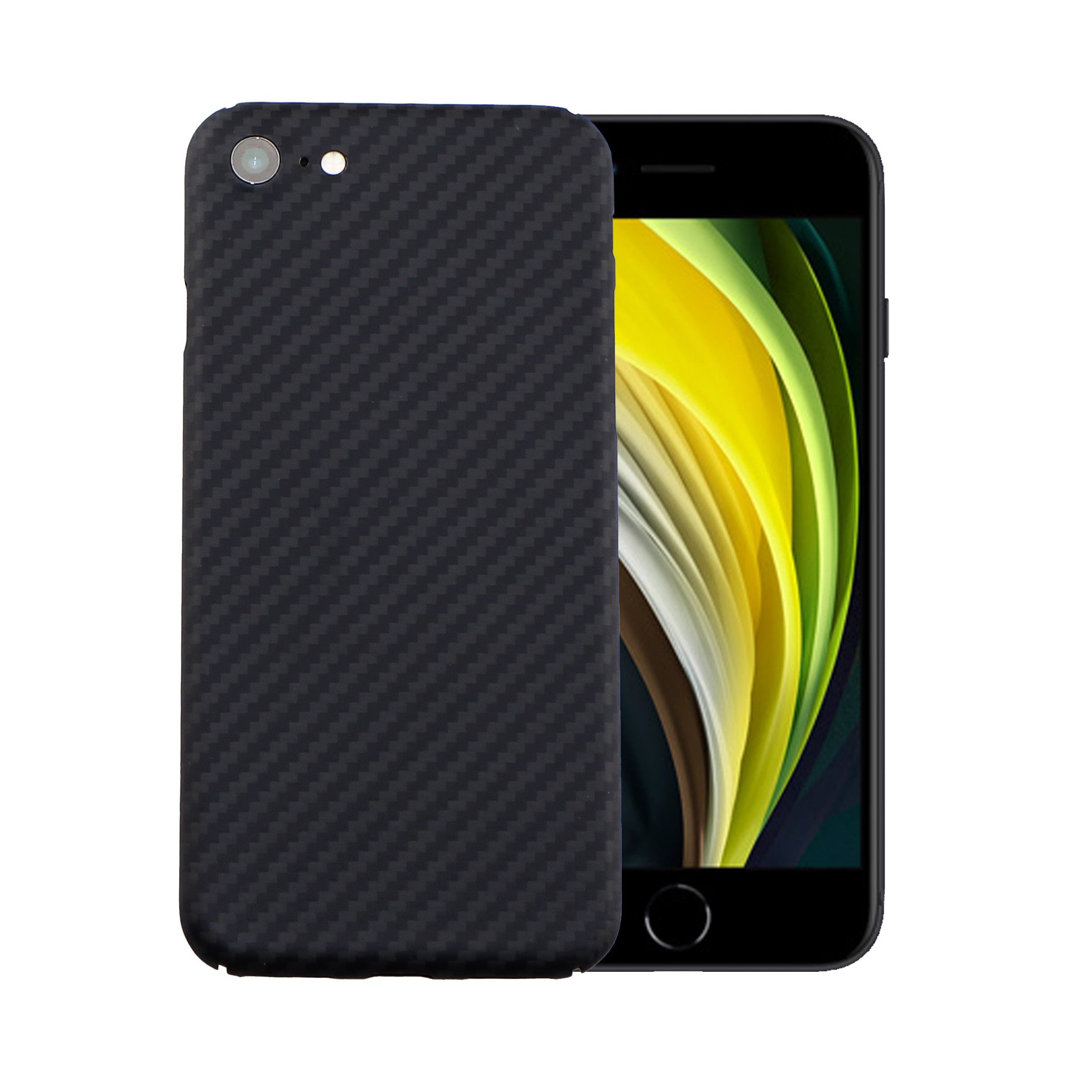 Echt Carbon Faser Volle Schutz Hülle Slim Case Für iPhone SE 2020 / 7 / 8