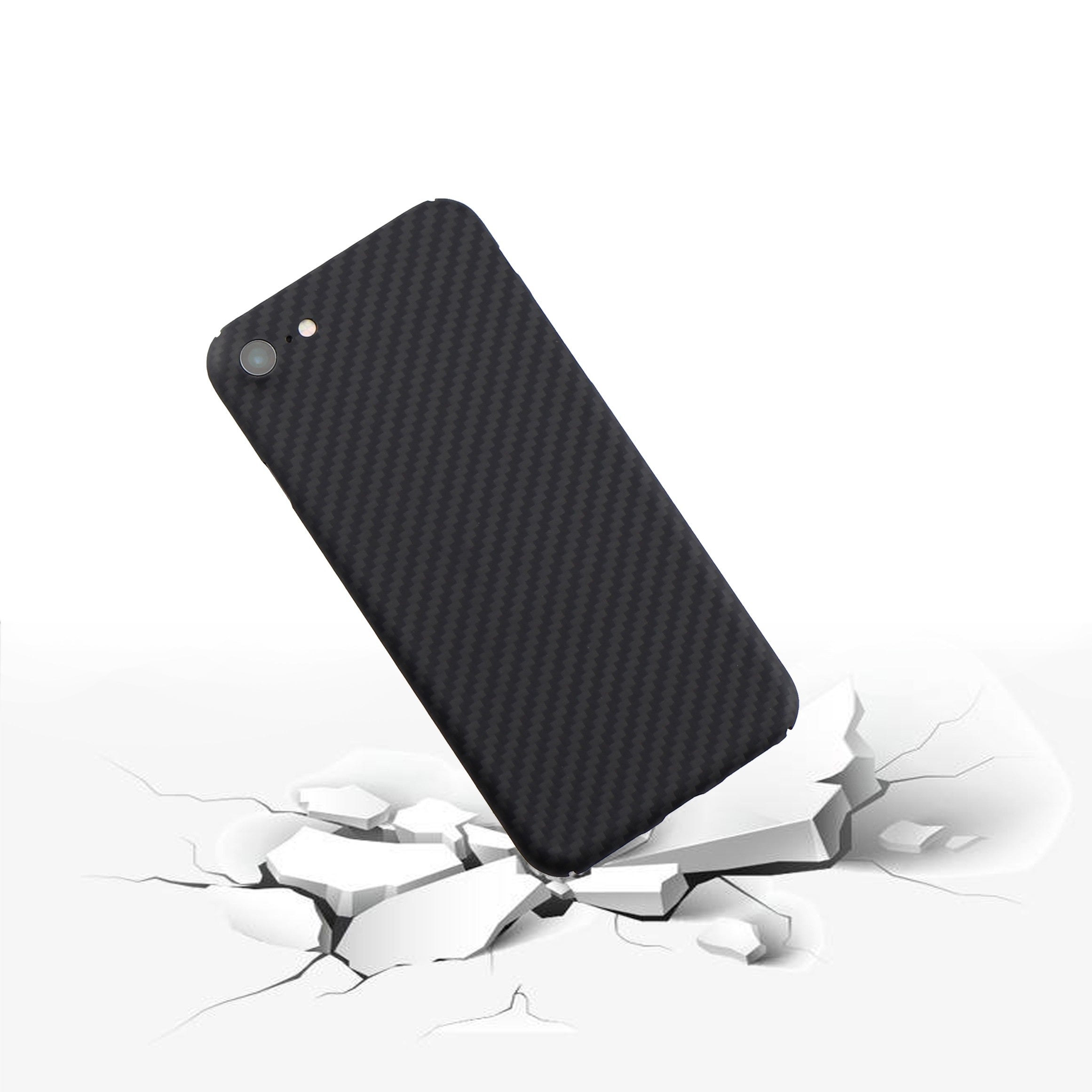 Echt Carbon Faser Volle Schutz Hülle Slim Case Für iPhone SE 2020 / 7 / 8