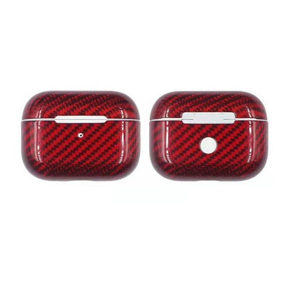 Echt Carbon Faser Volle Schutz Hülle Slim Case Für Airpods Pro Rot