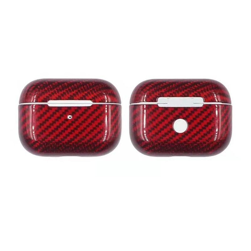 Echt Carbon Faser Volle Schutz Hülle Slim Case Für Airpods Pro Rot