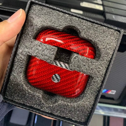 Echt Carbon Faser Volle Schutz Hülle Slim Case Für Airpods Pro Rot