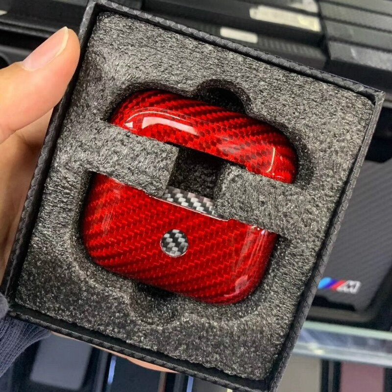 Echt Carbon Faser Volle Schutz Hülle Slim Case Für Airpods Pro Rot