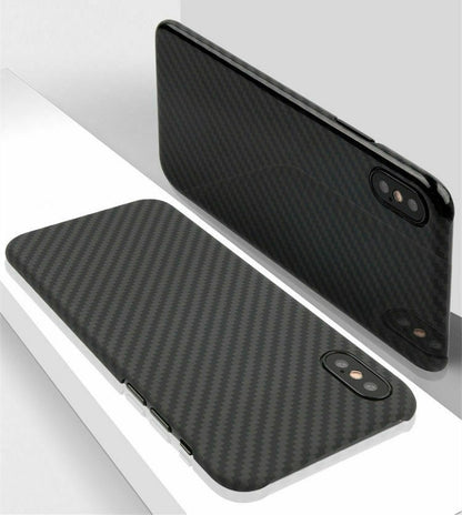 Echt Carbon Faser Volle Schutz Hülle Slim Case Für iPhone XS Max
