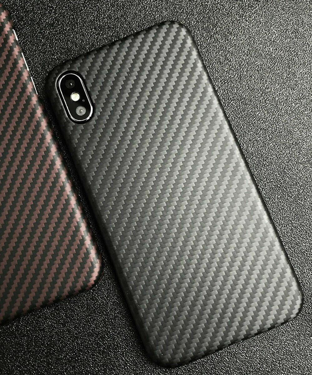 Echt Carbon Faser Volle Schutz Hülle Slim Case Für iPhone XS Max