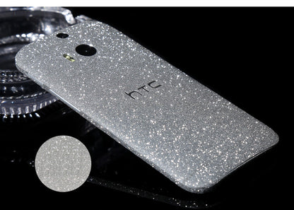 HTC One M8 Silber Bling Aufkleber Folie Sticker Skin