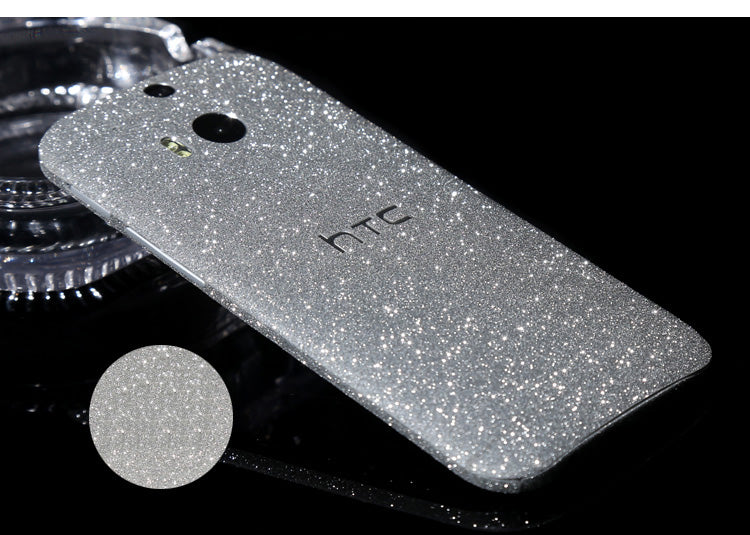 HTC One M8 Silber Bling Aufkleber Folie Sticker Skin