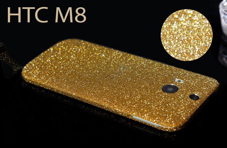 HTC One M8 Gold Bling Aufkleber Folie Sticker Skin